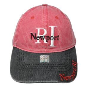 Lucky 7 Newport Rhode Island Baseball Cap Red Gray One Size Strapback Cotton Hat